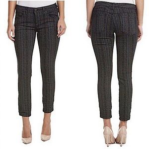 FREE PEOPLE Rotary geo aztec striped cropped skinny jeans size 25 like new